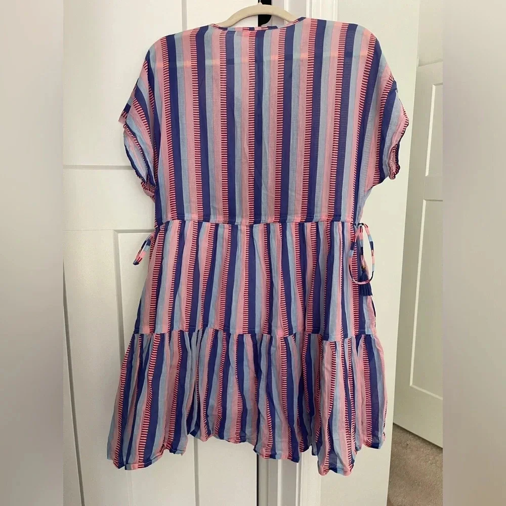 Oliphant Striped Purple Blue Dress Tie Sides‎